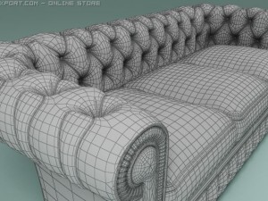 chester 3 seat sofa Model 3D