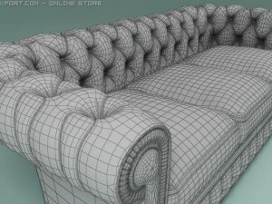 chester 3 seat sofa 3D Model