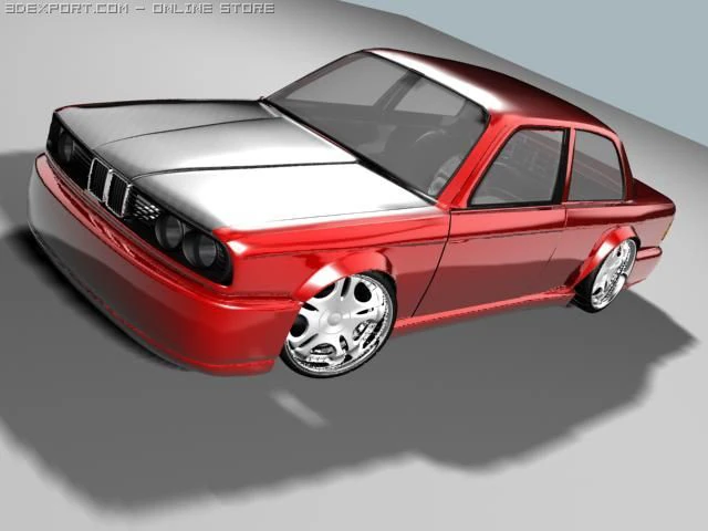 bmw m3 1990 3D Model .c4d .max .obj .3ds .fbx .stl .blend 