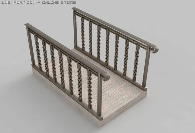 rail 3D Model .c4d .max .obj .3ds .fbx .stl .blend 