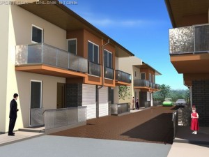 4 houses Modèle 3D