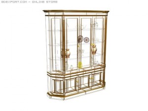 decorative cup board 3Dモデル