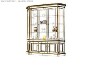 decorative cup board 3D Model