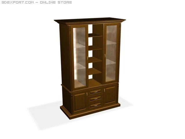 decorative cupboard 2 face 3D Model .c4d .max .obj .3ds .fbx .stl .blend 