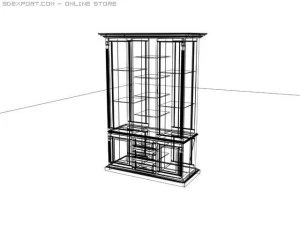 decorative cupboard 2 face 3D Model