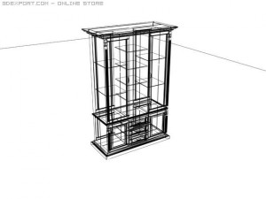 decorative cupboard 2 face Modello 3D