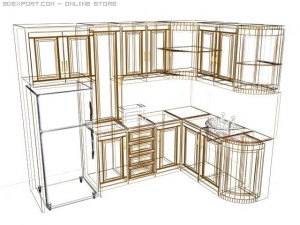 kitchen set Model 3D