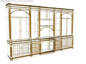 buffet televisivo Modello 3D