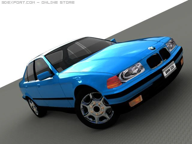 bmw 325i 3D Model .c4d .max .obj .3ds .fbx .stl .blend