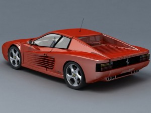 ferrari testarossa Modello 3D