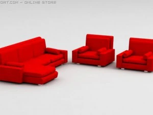 Sofagarnitur 3D Modell