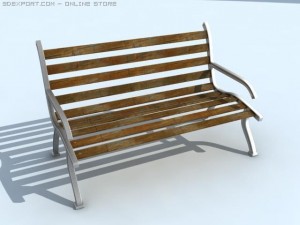 park bench 3D Model