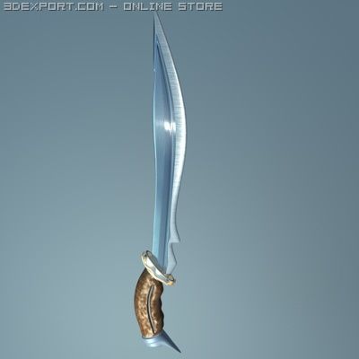elf sword 3D Модель .c4d .max .obj .3ds .fbx .stl .blend 