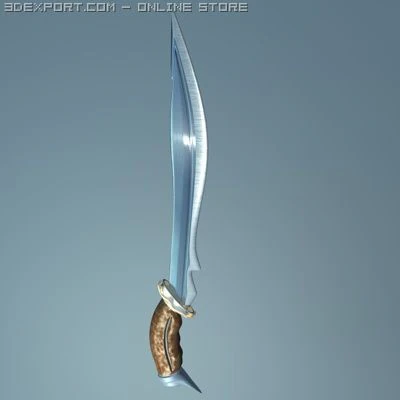 elf sword 3D Model .c4d .max .obj .3ds .fbx .stl .blend 