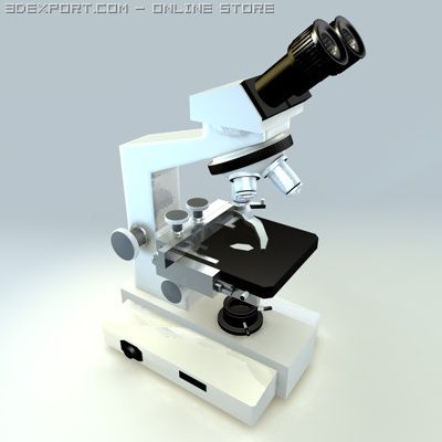 microscope Modelo 3D .c4d .max .obj .3ds .fbx .stl .blend 