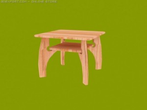 wood table 3D Model