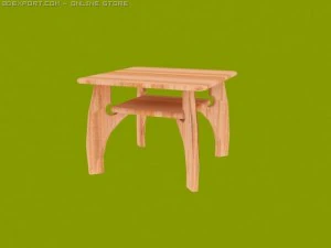 Holztisch 3D Modell