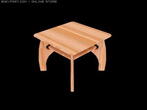 wood table Model 3D