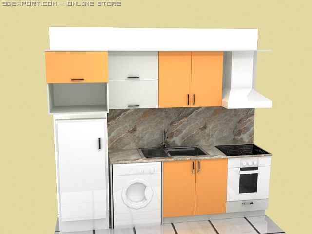 kitchen 3D मॉडल .c4d .max .obj .3ds .fbx .stl .blend 