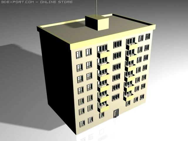 town house 3D Model .c4d .max .obj .3ds .fbx .stl .blend