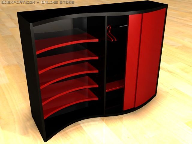 wardrobe 3D Model .c4d .max .obj .3ds .fbx .stl .blend 