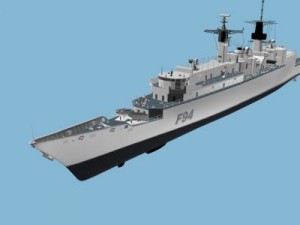frigate 22 hms brave f94 3D Model