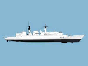 frigate 22 hms brave f94 3D Model