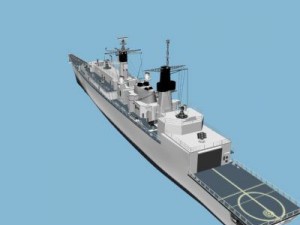 frigate 22 hms brave f94 3D Model