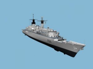 frigate 22 hms brave f94 3D Model