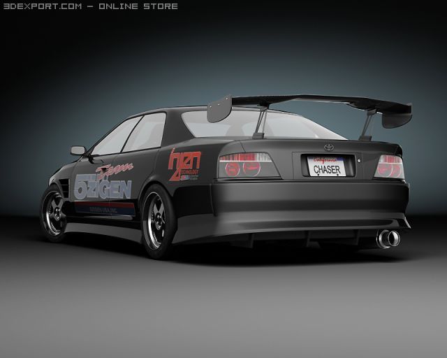 toyota chaser jzx100 Model 3D .c4d .max .obj .3ds .fbx .stl .blend 