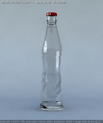 glass botle 3D 模型 .c4d .max .obj .3ds .fbx .stl .blend 