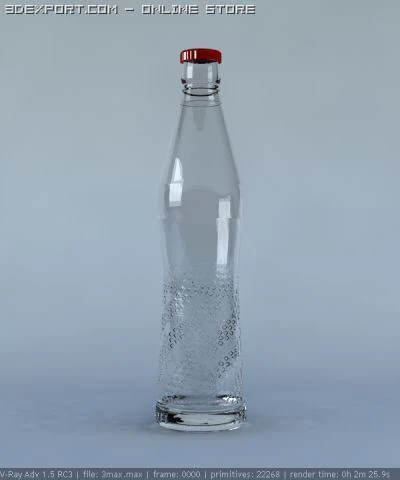 glass botle 3D Model .c4d .max .obj .3ds .fbx .stl .blend 