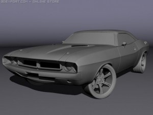 dodge challenger 1970 Modèle 3D