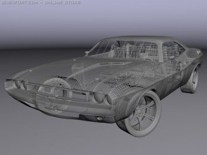 dodge challenger 1970 Modèle 3D