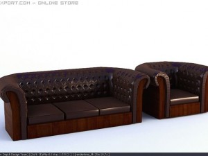 armchair sofa k1 arredo 3D Model