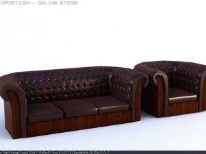 fauteuil canapé k1 arredo Modèle 3D