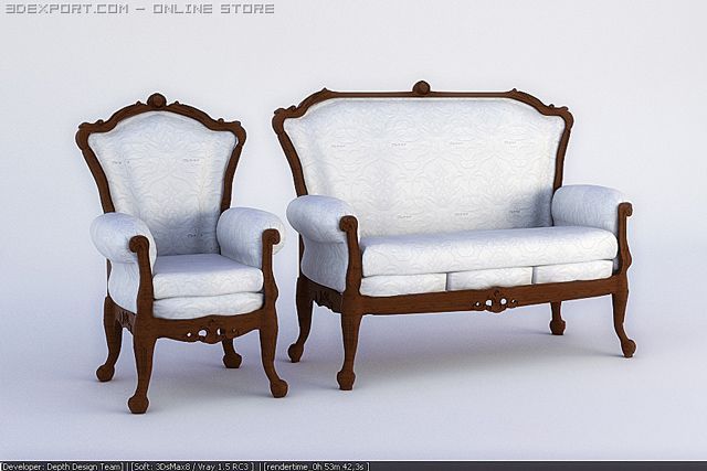 chair sofa arredo 3D Model .c4d .max .obj .3ds .fbx .stl .blend 