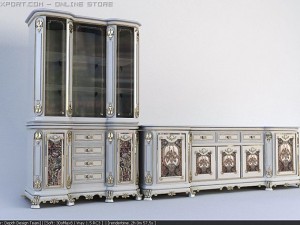 bookcase shelf silik 9943 3D Модель