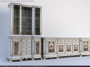 книжкова шафа полиця silik 9943 3D Модель