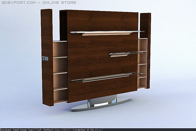 base for tv m1 arredo 3D मॉडल .c4d .max .obj .3ds .fbx .stl .blend