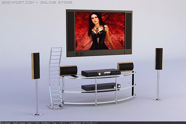 hifi system pack 1 3Dモデル .c4d .max .obj .3ds .fbx .stl .blend