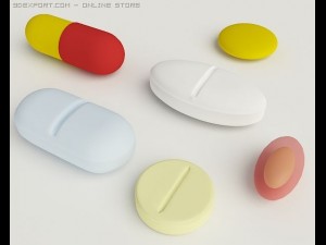 6 pills 3D Model