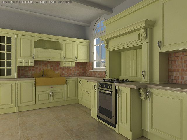 kitchen rafaelo okos 3D Model .c4d .max .obj .3ds .fbx .stl .blend 