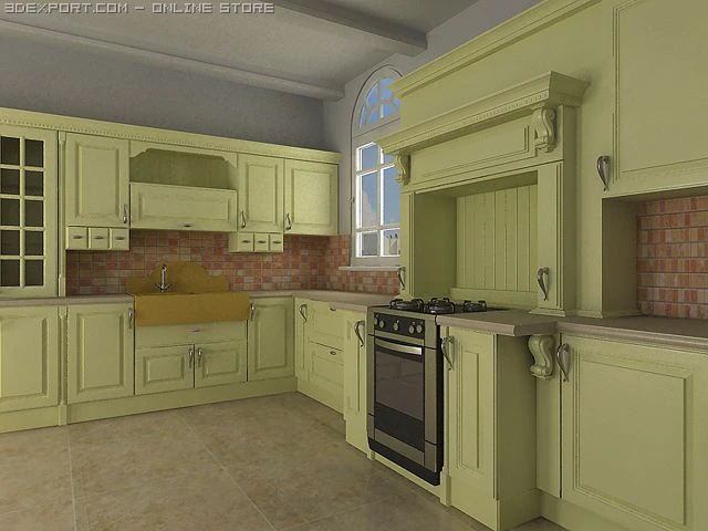kitchen rafaelo okos 3D Model .c4d .max .obj .3ds .fbx .stl .blend 