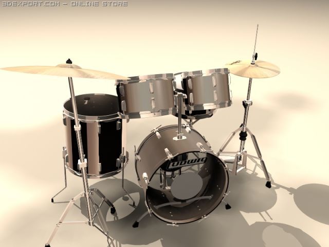 drum 3D Model .c4d .max .obj .3ds .fbx .stl .blend 