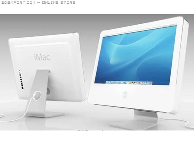 apple i mac 3D Model .c4d .max .obj .3ds .fbx .stl .blend 