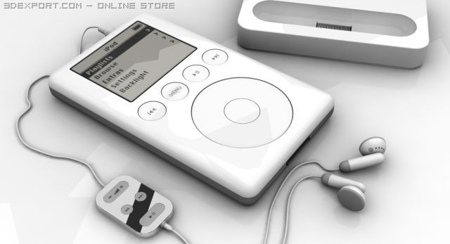 ipod 3D Модель .c4d .max .obj .3ds .fbx .stl .blend 