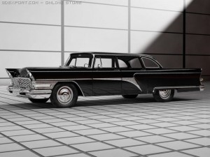gaz 13 chaika 3D Modell