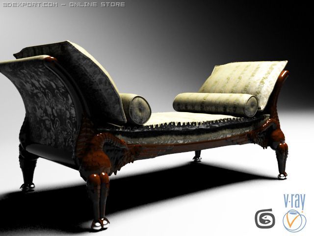 love sofa 3D 模型 .c4d .max .obj .3ds .fbx .stl .blend 