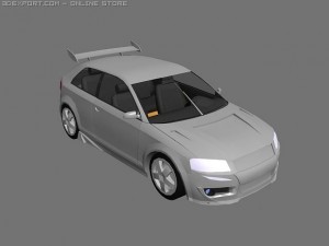 audi a3 turning lowpoly 3D 모델